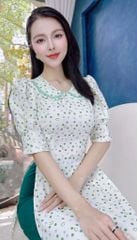 Áo Dài Cổ Sen Ren Bồng AD9250 (áo lẻ)