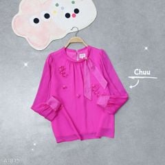 Áo Hoa Rơi Nơ Lệch A1815