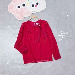 Áo Hoa Rơi Nơ Lệch A1815