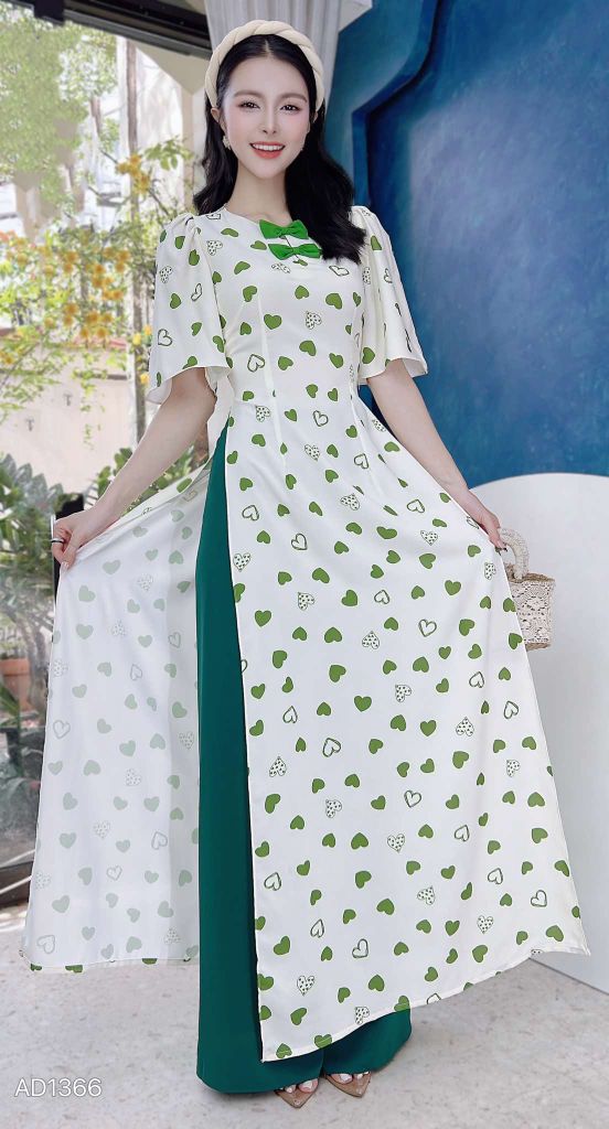 Áo Dài Nơ Emily AD1366 (áo lẻ)