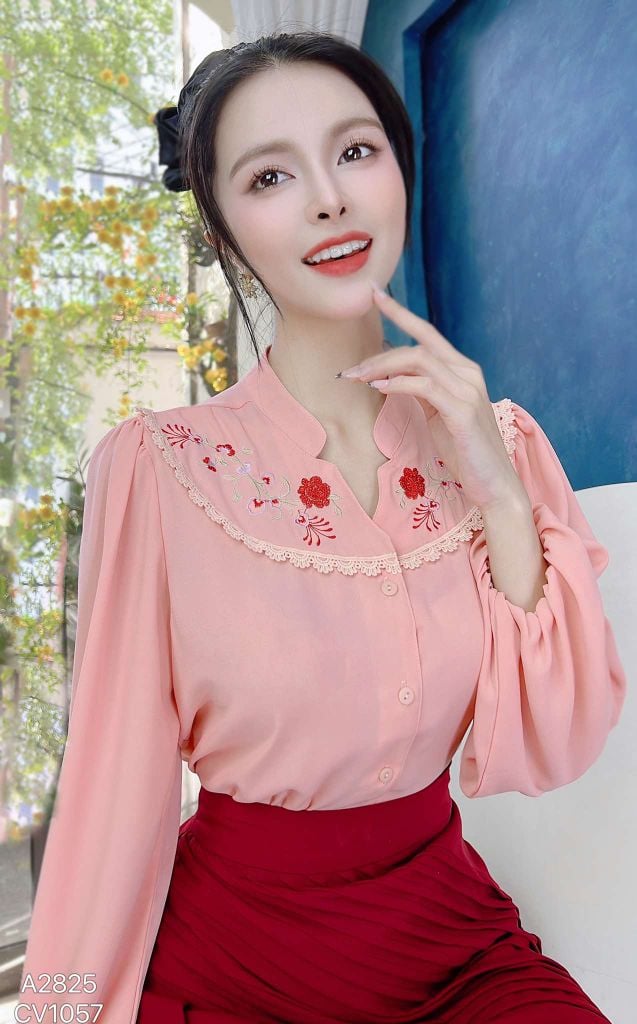 Áo Kim Cương Mẫu Đơn AT9001.2825
