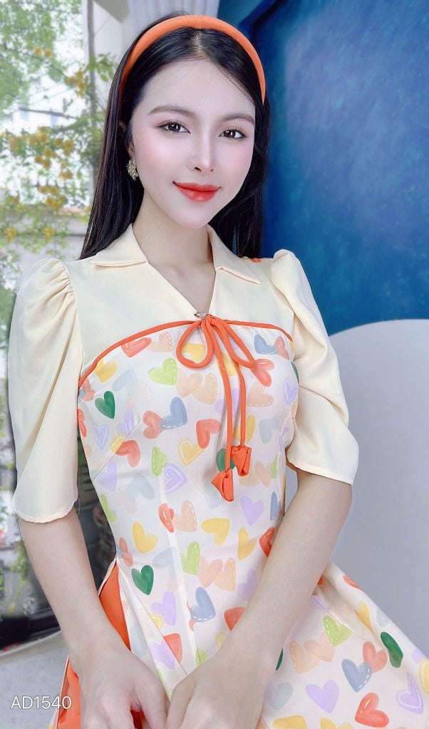 Áo Dài Cành Liễu Dòng Sông AD1540 (áo lẻ)