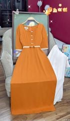 Áo Dài Nút Đôi Eo Nơ AD1640 (áo lẻ)