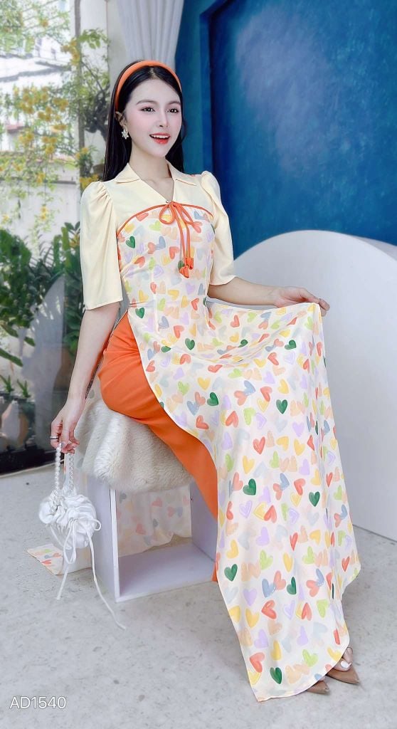 Áo Dài Cành Liễu Dòng Sông AD1540 (áo lẻ)