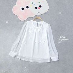 Áo Hoa Rơi Nơ Lệch A1815