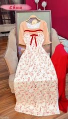 Áo Dài Màu Nước Nơ Nhung AD1656 (áo lẻ)