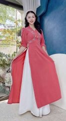 Áo Dài Tay Nơ Dây Cỏ Leo AD2695 (áo lẻ)