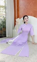 Áo Dài Tà Xéo Sương Mai AD2715 (áo lẻ)