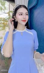 Áo Dài Tằm Ren Boi 129cm AD1523 (áo lẻ)