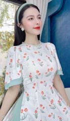 Áo Dài Cổ Kiềng Milan AD9002.2698 (áo lẻ)