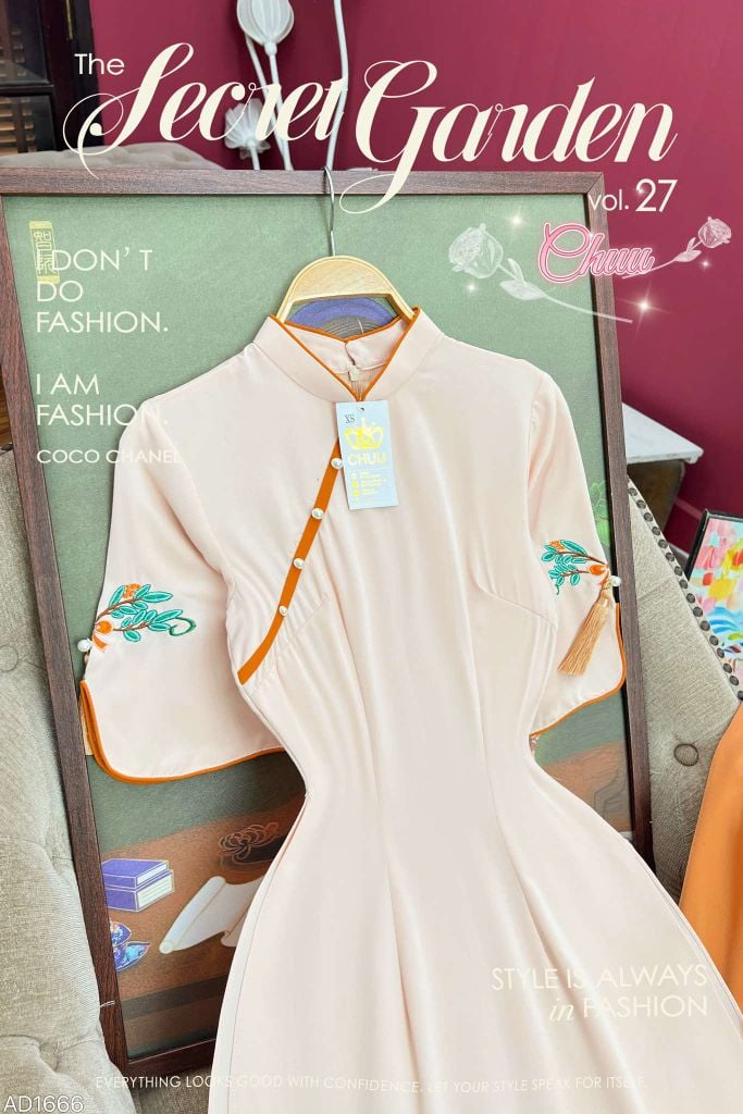 Áo Dài Nho Chín Mọng AD1666 (áo lẻ)