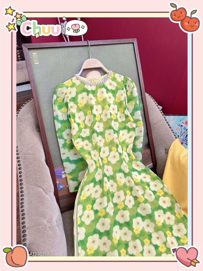 Áo Dài Thu Nguyệt 4T AD1607 (áo lẻ)