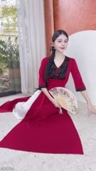 Áo Dài Bươm Bướm Vũ AD9001.2734 (áo lẻ)