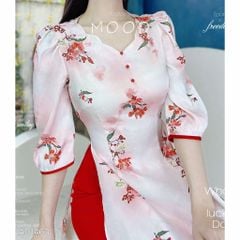 Áo Dài Cổ Sóng Valley AD1463 (áo lẻ)