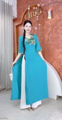 Áo Dài Bươm Bướm Vũ AD9001.2734 (áo lẻ)
