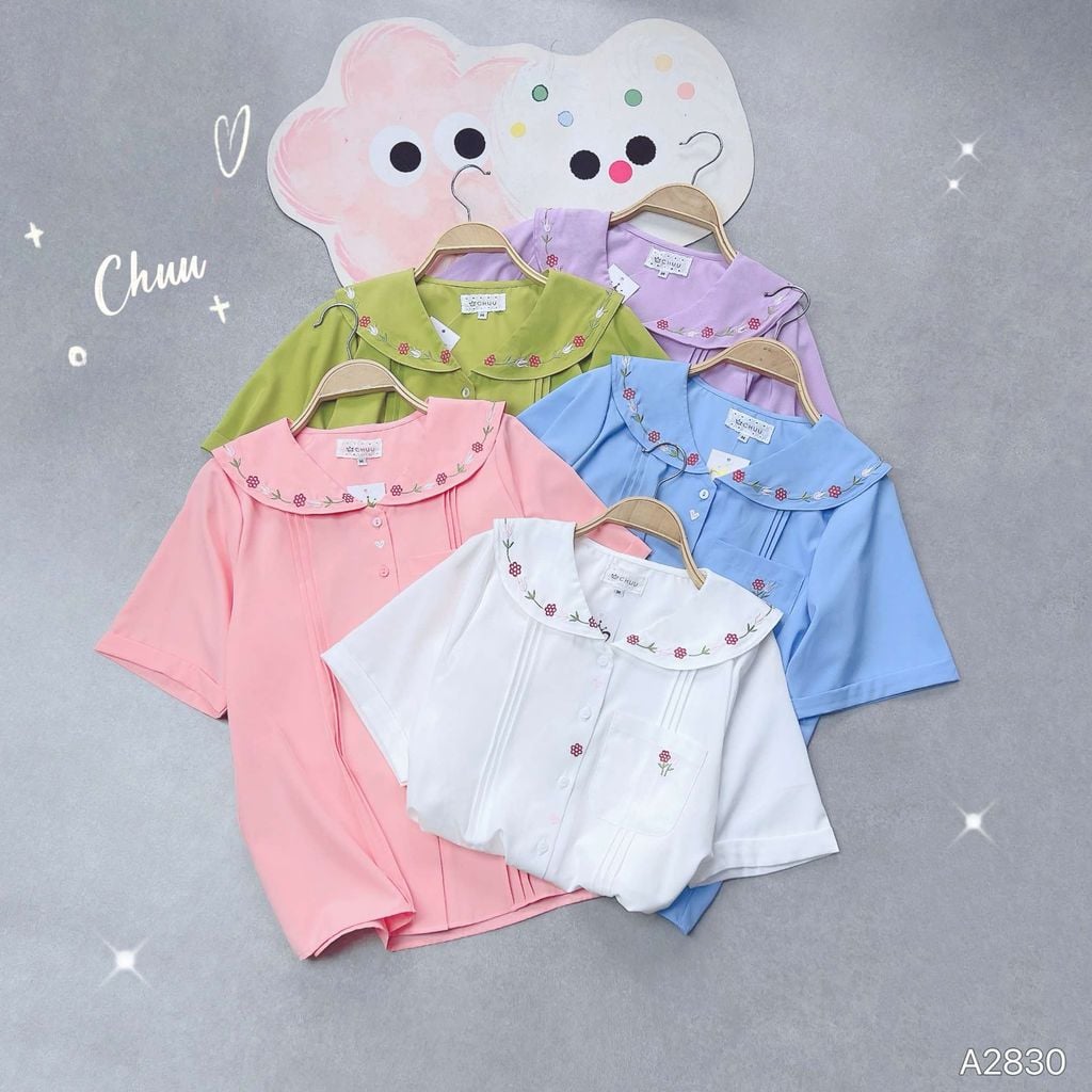 Áo Sơ Mi Túi Hoa 10h A2830