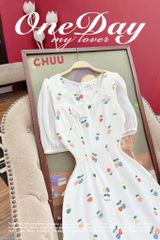 Áo Dài Cổ Vuông Gấu Nhỏ AD9002.2729 (áo lẻ)