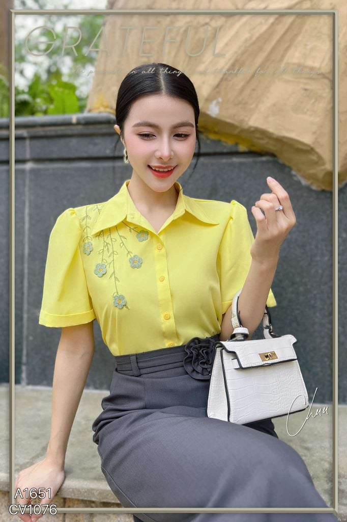 Áo Sơ Mi Hoa Leo Nổi 3D AT9002.1651