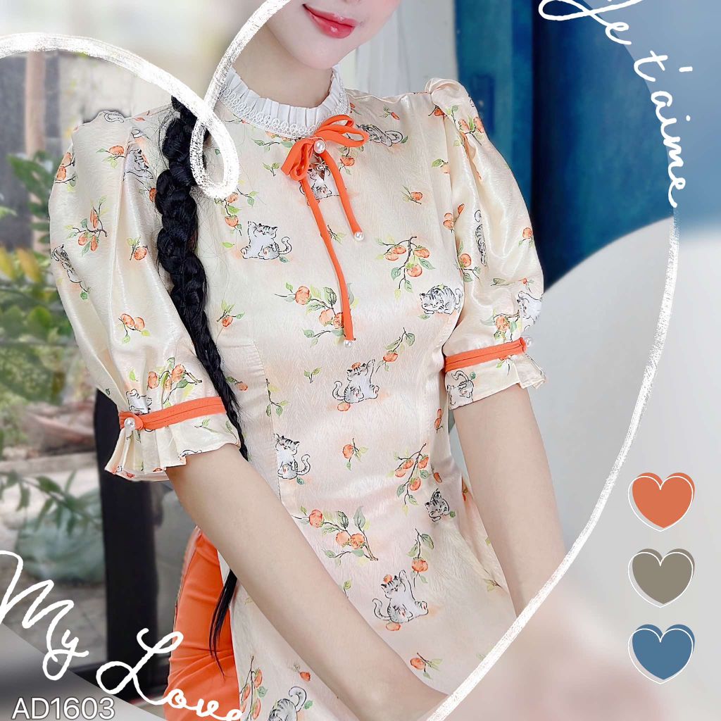 Áo Dài Ngọc Diệp+PK AD1603 (áo lẻ)