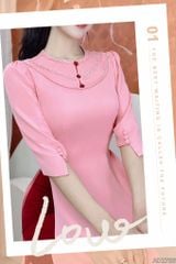 Áo Dài Hoa Hồng Lụa AD2736 (áo lẻ)