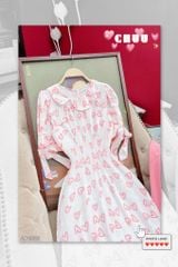 Áo Dài MeoMeo Tay Nơ AD1553 (áo lẻ)