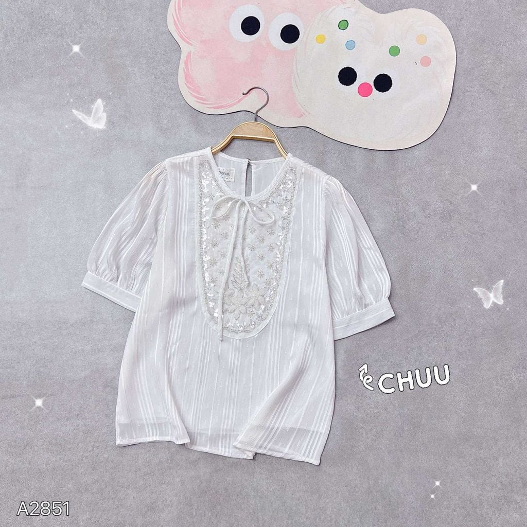 Áo Tuyết Cườm Bling A2851