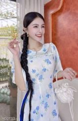 Áo Dài Cổ Sen Huyền My AD9002.2733 (áo lẻ)