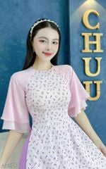 Áo Dài Nơ Ve Sầu AD2708 (áo lẻ)