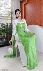 Áo Dài Hoa Lan Rừng AD2713 (áo lẻ)