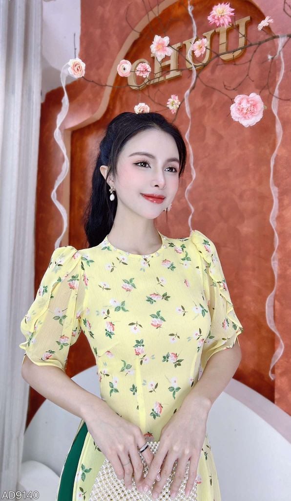 Áo Dài 4T Tay Đắp AD9140 (áo lẻ)