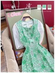 Áo Dài Cổ Vuông Lục Giác AD1559 (áo lẻ)