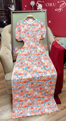 Áo Dài ChiChi Tay Bồng +(PK) AD9002.1628 (áo lẻ)