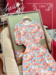 Áo Dài ChiChi Tay Bồng +(PK) AD9002.1628 (áo lẻ)