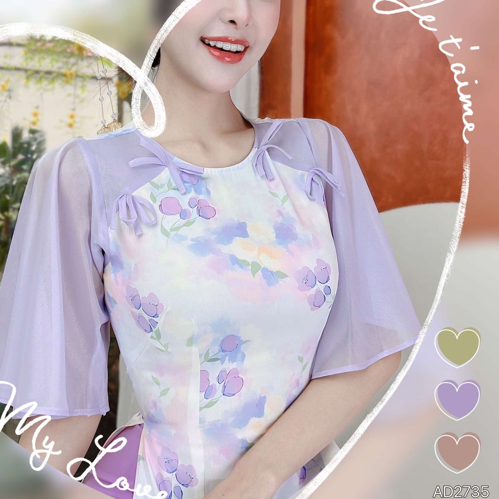 Áo Dài Hương Mùa Hạ AD2735 (áo lẻ)