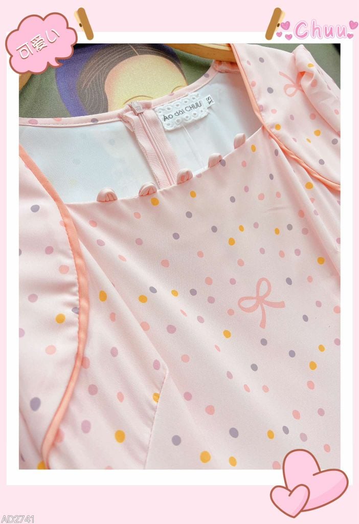 Áo Dài Viền Mai Rùa AD2741 (áo lẻ)