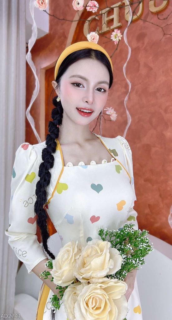 Áo Dài Viền Mai Rùa AD2741 (áo lẻ)