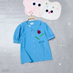 Áo Sơ Mi Hoa Hồng Len A2854