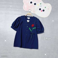 Áo Sơ Mi Hoa Hồng Len A2854