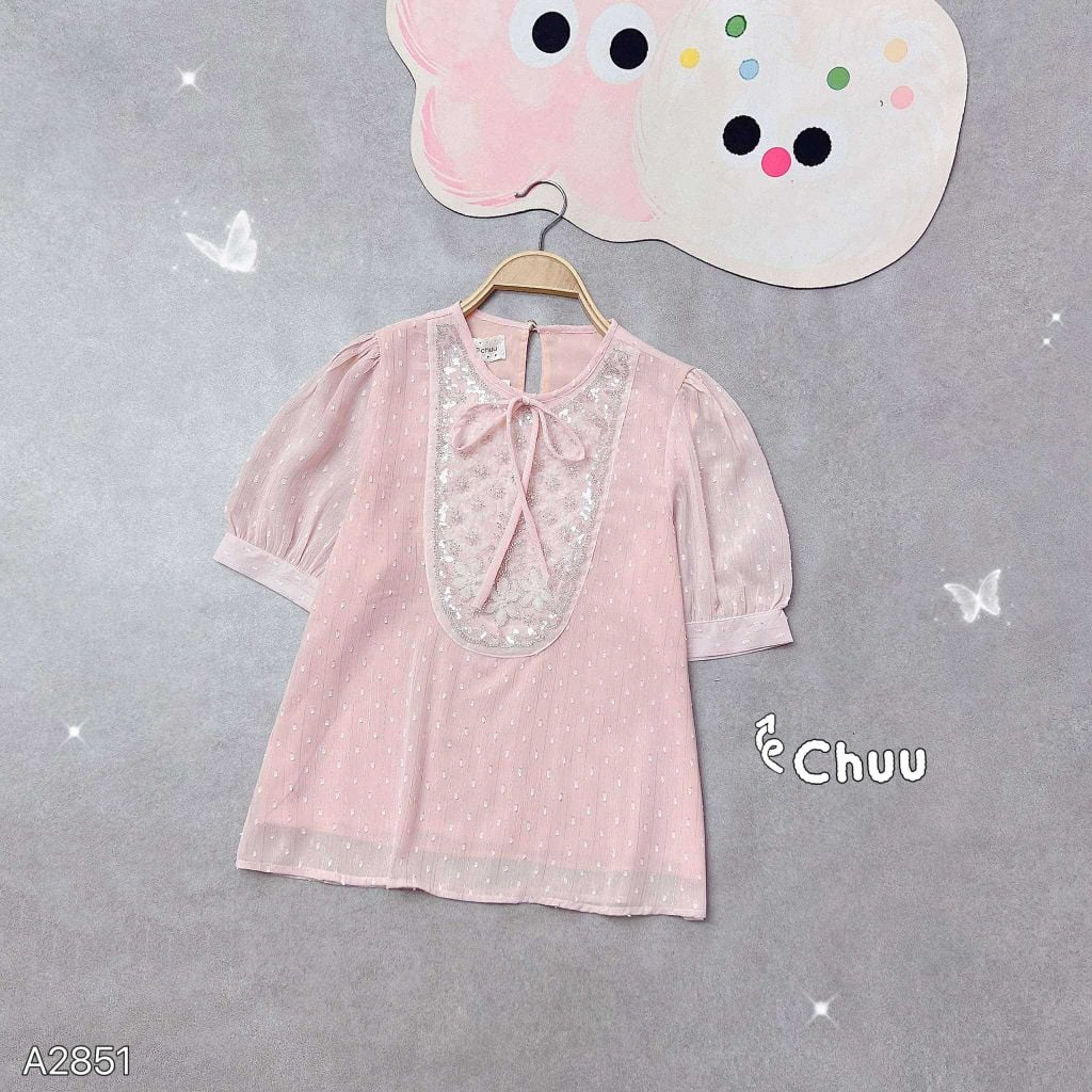 Áo Tuyết Cườm Bling A2851