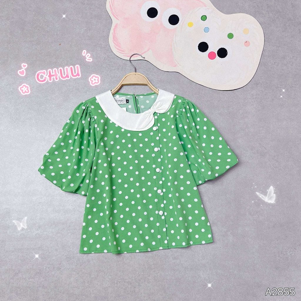 Áo Bi Nơ Xốp Lệch A9002.2855