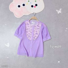 Áo Sơ Mi Ren Bướm Lưới A2858