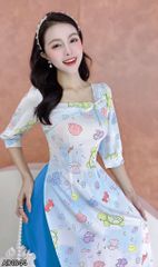 Áo Dài Nơ Cánh Tiên Nữ AD1644 (áo lẻ)