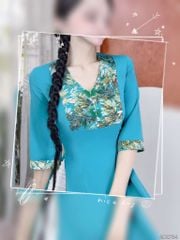 Áo Dài Bươm Bướm Vũ AD9001.2734 (áo lẻ)