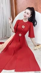 Áo Dài 4 Tà Hoa Cát To AD2740 (Áo lẻ)