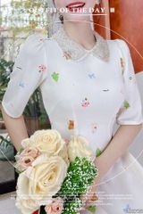 Áo Dài Cổ Hạt Minh Châu AD9002.2725 (áo lẻ)