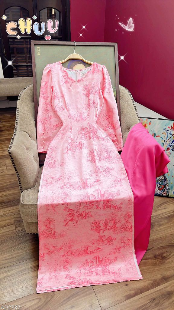 Áo Dài Thành Phố Sương Mờ AD2737 (áo lẻ)