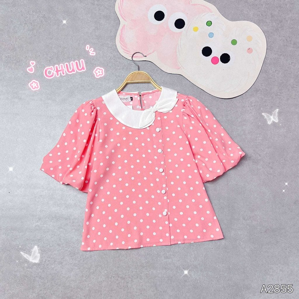 Áo Bi Nơ Xốp Lệch A9002.2855