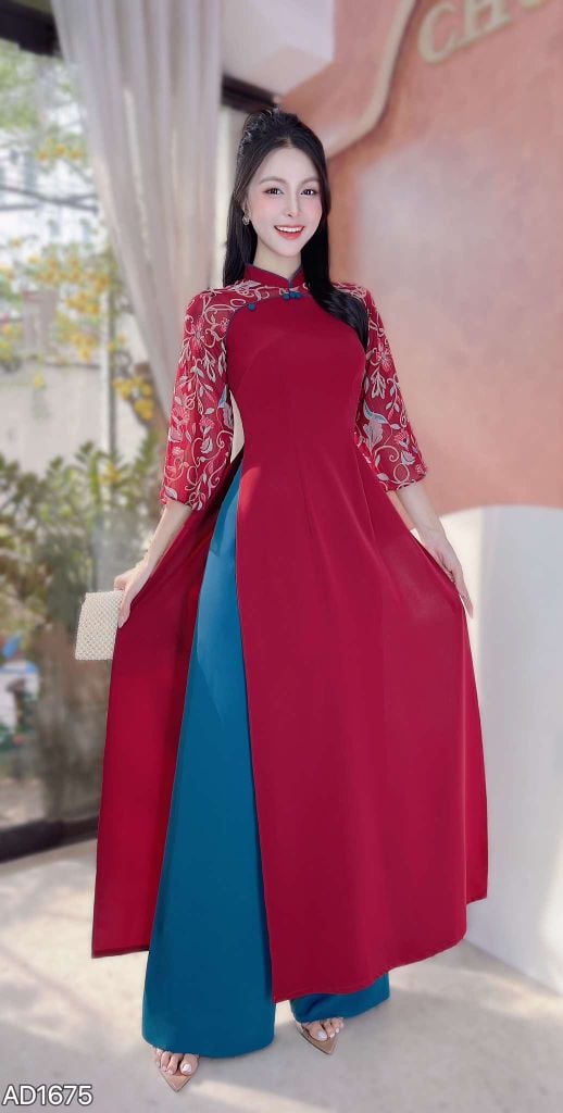 Áo Dài Honey Nút Bọc AD1675 (áo lẻ)