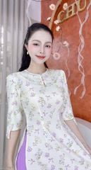 Áo Dài Hoa Hồng Lụa AD2736 (áo lẻ)