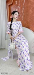 Áo Dài Hoa Chíp Chíp AD2760 (áo lẻ)